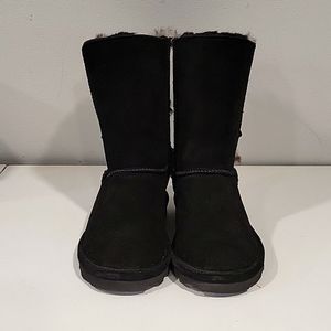 BearPaw Boots Black Women's Size 7 - Like New Barley Worn
